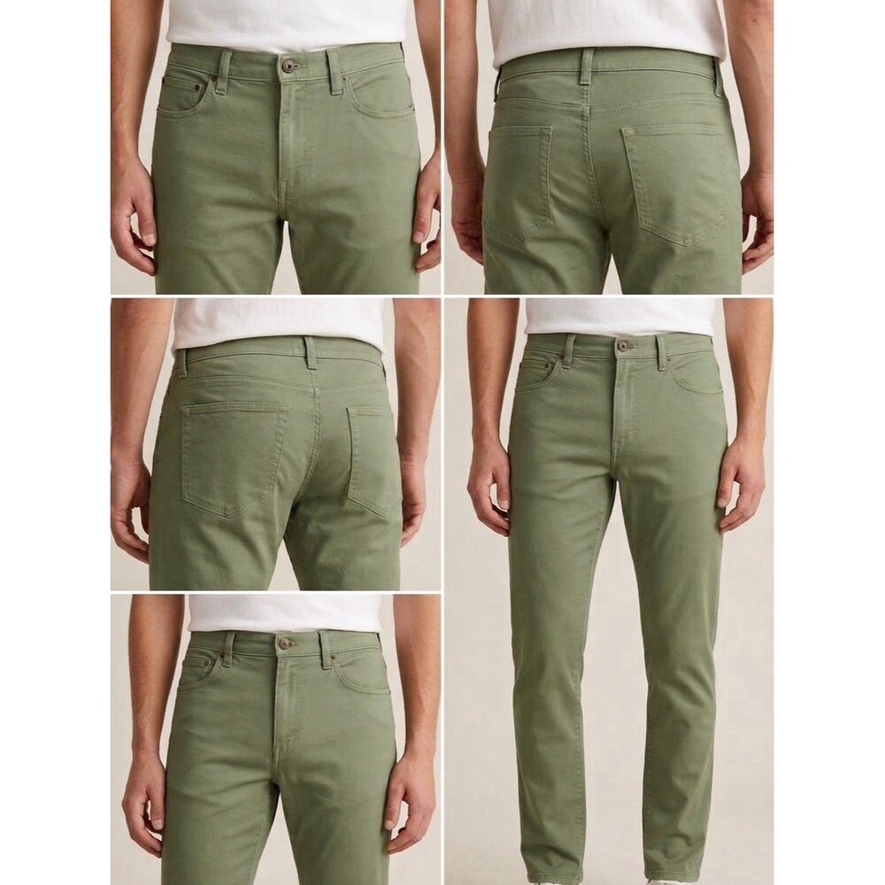 J.Crew Flex 5 Pocket Garment Dyed Slim Fit Pants 34x30 Olive Green NWT BK228